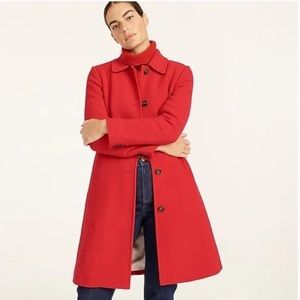 JCrew Double Cloth Red Coat